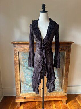 ***SOLD***Y2K Anthropologie Knitted & Knotted Duster Sweater Cardigan